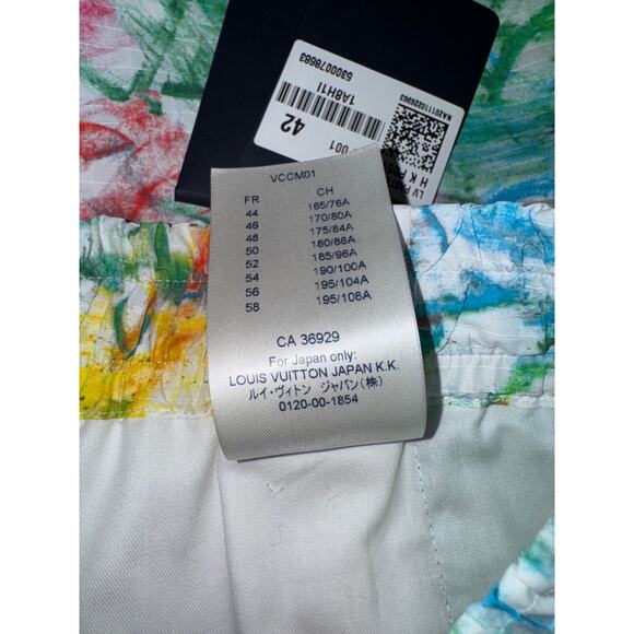 Louis Vuitton LV Pastel Monogram Logo Multicolor Watercolor Shorts 42 1A8H1I - Picture 14 of 14